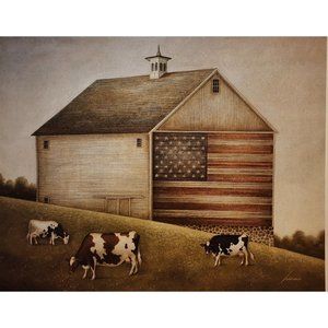 'Proud Barn' Art Print by Lowell Herrero Vibrant Barn Art 22 x 18 in.